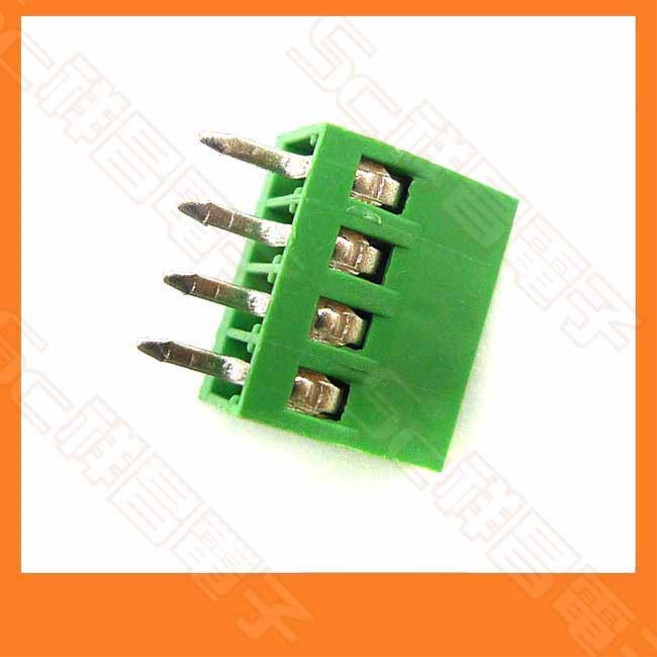 PCB 2.54mm 母座 端子台 4P 10P 接線綠色端子 10入/包, 1個