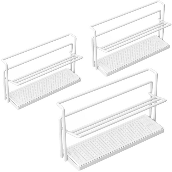 코지웰 물빠짐 컵 트레이 식기건조대, 화이트, 3개, 2단