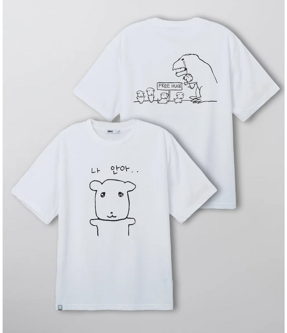 [가나디] 반팔 티셔츠(WHITE)_SPRLG25U09