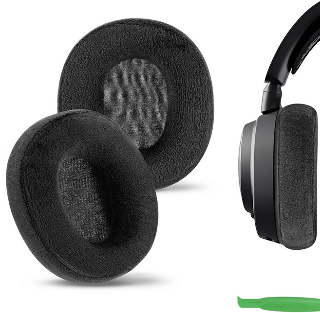 Geekria 편안 벨루어 교체용 이어 패드 과 호환 스틸시리즈 Arctis 1/ 3/ 5/ 7/ 7+/ 7P/ 7P+/ 7X/ 7X+/ 9/ 9X 헤드폰 이어 쿠션(블랙), EJZ152-17
