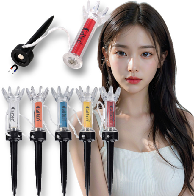 미우뮤 스윙 자석 골프티 5종 세트, 1개