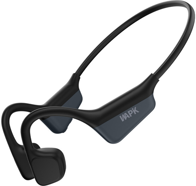 와피크 오픈형 블루투스 골전도 이어폰 N20 무선 IPX6 방수 귀걸이형, 블랙