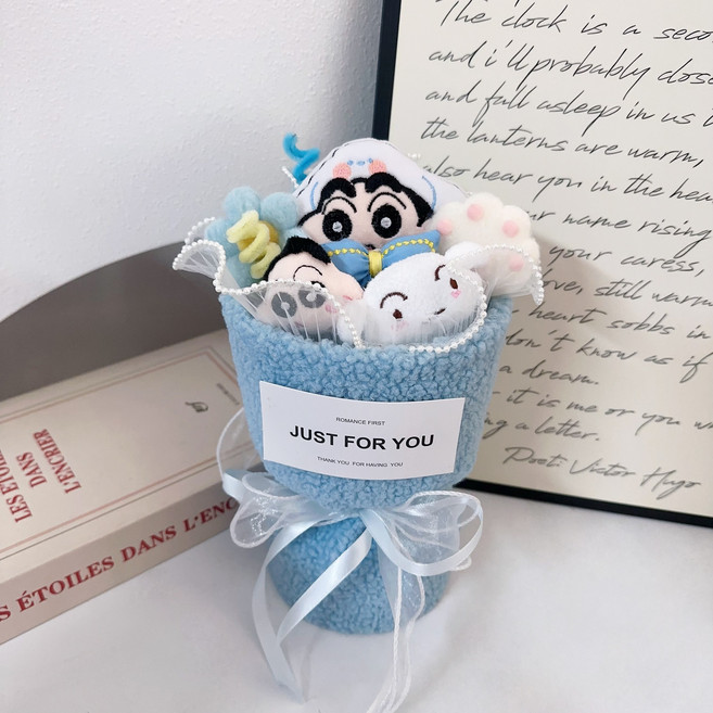 卡通玩偶花束，可愛絨毛小物, 蠟筆小新送禮物袋, 1件