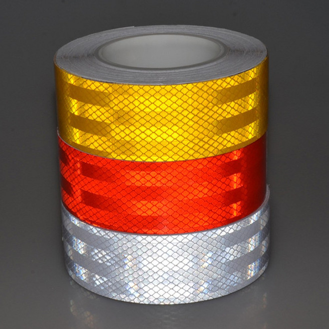 반사 테이프 화물차 대형차 야간 빛 반사 반사띠 테이프 5cm 25m 반사지 스티커, 1개, 옐로우