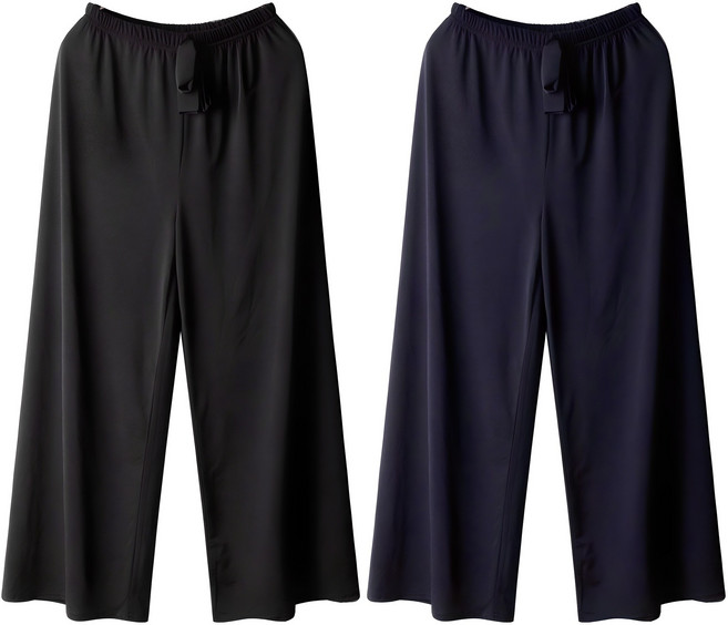 애니진 여성 1+1 여름 8부 9부 쿨스판 통바지 와이드 팬츠 1165