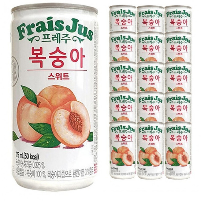 일화 프레주 스위트 복숭아 175ml x 60캔 (30캔x2박스), 1ml, 60개