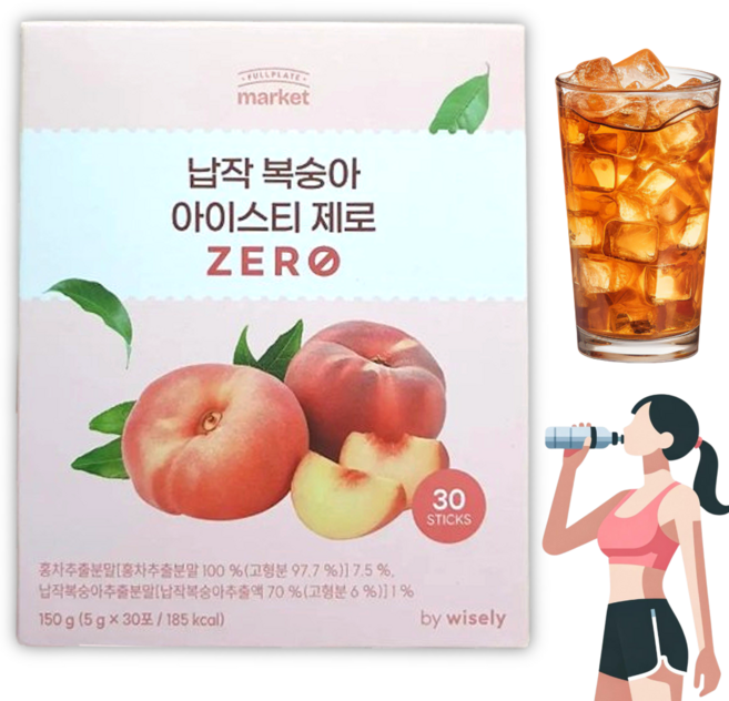 납작복숭아 아이스티 제로 슈가 무설탕 원액 아샷추 액상