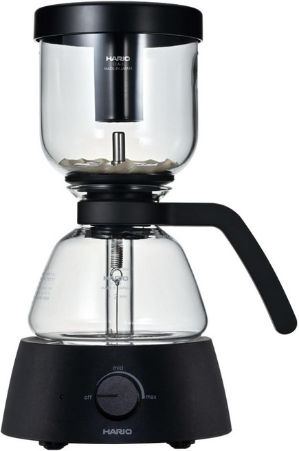 HARIO(하리오) Electric Coffee Syphon 3잔용 실용 용량 360mL 블랙 전기식 사이폰 콤팩트 HARIO Glass ECA-3-B, 1개, 자세한 내용은 참조