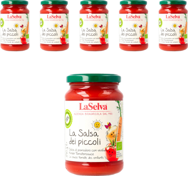 라셀바 이탈리아 어린이용 유기농 저염 토마토소스, 6개, 340g