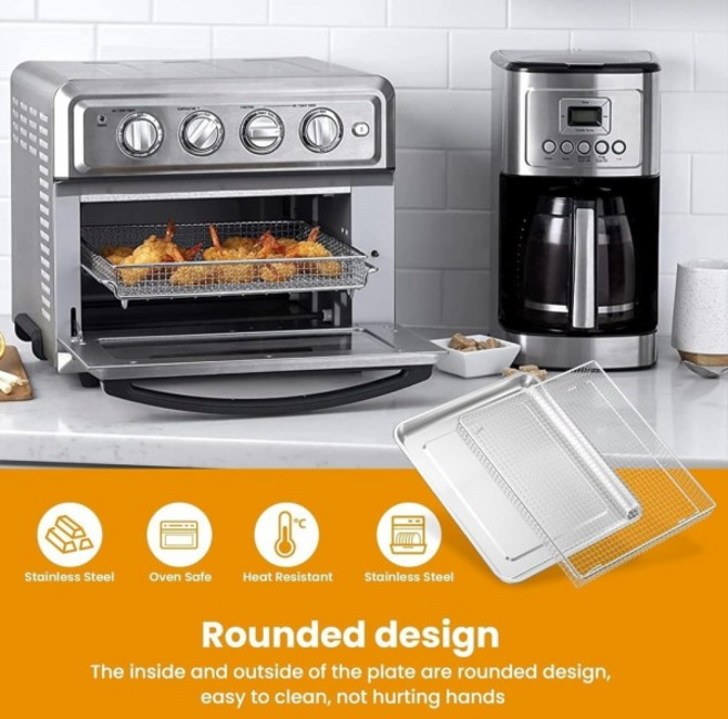 스테인리스 스틸 에어프라이어 바구니와 베이킹 트레이 안전하고 내열성이 뛰어난 쿠진아트 TOA-060 가열, 01 빠른  Mainland
