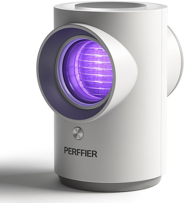 PERFFIER 퍼피어 가정용 전기 모기퇴치기 친환경 무소음 LED 벌레 퇴치기 포충기 BP31, 화이트, 화이트