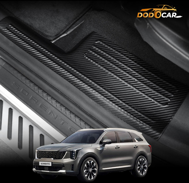 [카라멜] 쏘렌토 MQ4 페이스리프트 튜닝용품 도어스텝커버 가드 몰딩, 카본 (하이브리드)