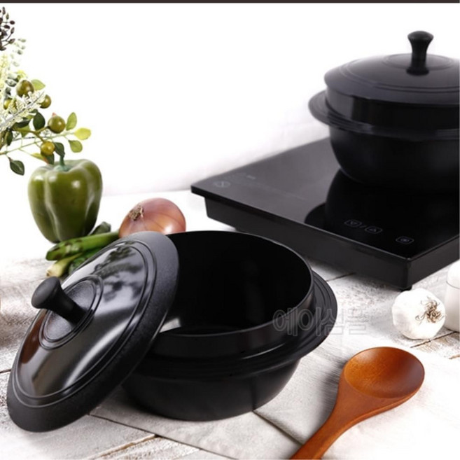 국산 인덕션 솥밥 냄비 가마솔 가스렌지 겸용 솥밥솥 누룽지밥솥 옛날밥 작은 냄비밥 누룽지 돌솥밥 가정용, 키친플라워 한상 IH인덕션가마솥 20cm, 상세 설명 참조, 20cm, 1개