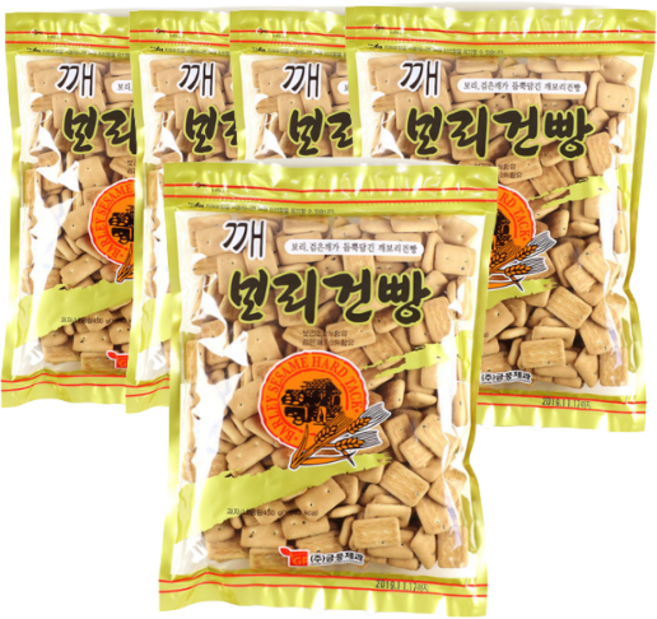 금풍 깨보리건빵 450g 인간사료 업소용 대용량, 6개