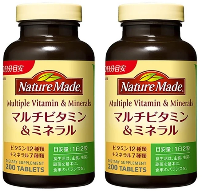 & 200 (2 200 오츠카 제약 네이처 메이드 멀티 비타민 미네랄 마리 개 세트), 200정 - 쿠팡