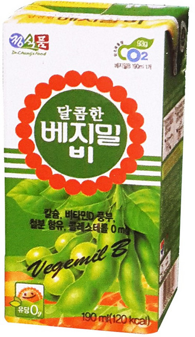 베지밀 비 달콤한 두유, 190ml, 16개