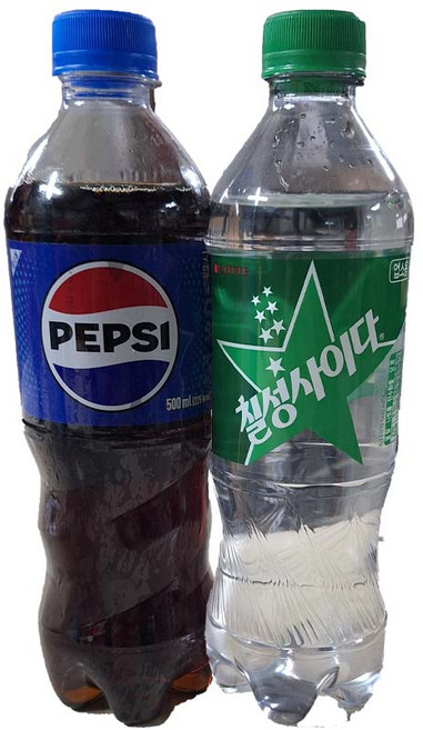 [드링킹] 펩시콜라 500ml 10개 +칠성사이다 500ml 10개 업소용, 20개