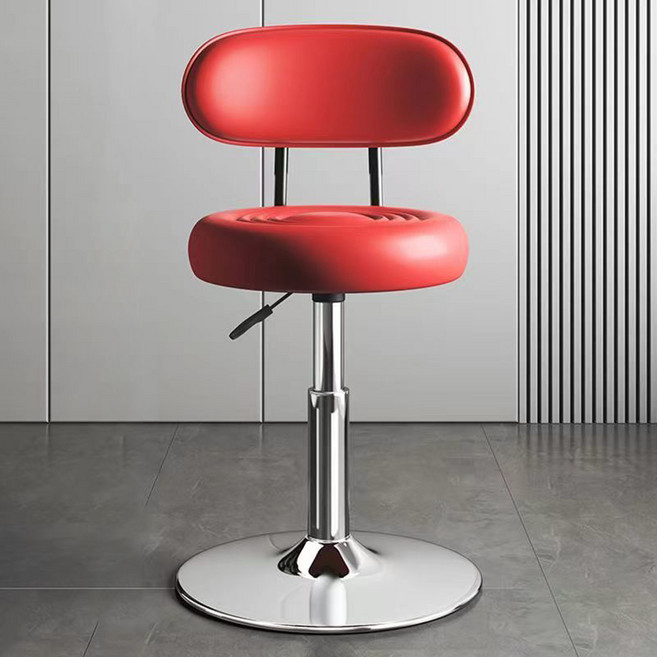 식탁 의자 홈바 의자 주방 거실 바 높은 의자 스탠드 바 의자 발걸이형, 레드A, 39-54CM, 1개