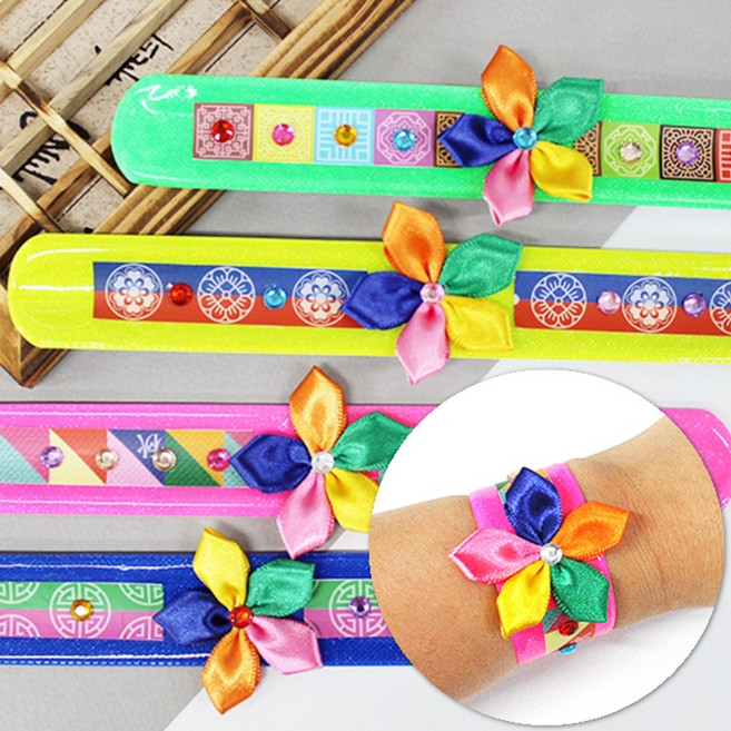 명절 체험 행사 전통 팔찌만들기, 5인용, 색동 전통요술팔찌