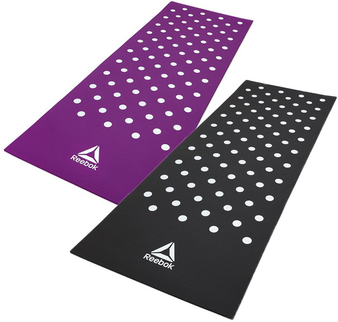 (정품)리복 요가매트(동영상있음)-리복 스팟 트레이닝 매트(12235) 7mm, 블랙, 1개