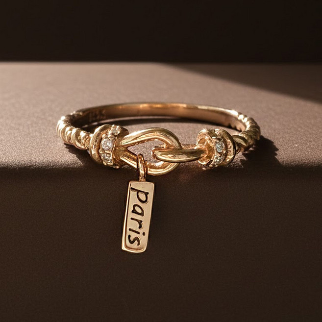 [하이엔쥬얼리] 14K 18K 말발굽 말굽 딸랑이 애끼반지