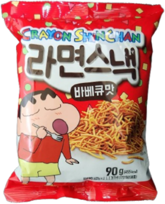 짱구 라면스낵 바베큐맛, 90g, 3개