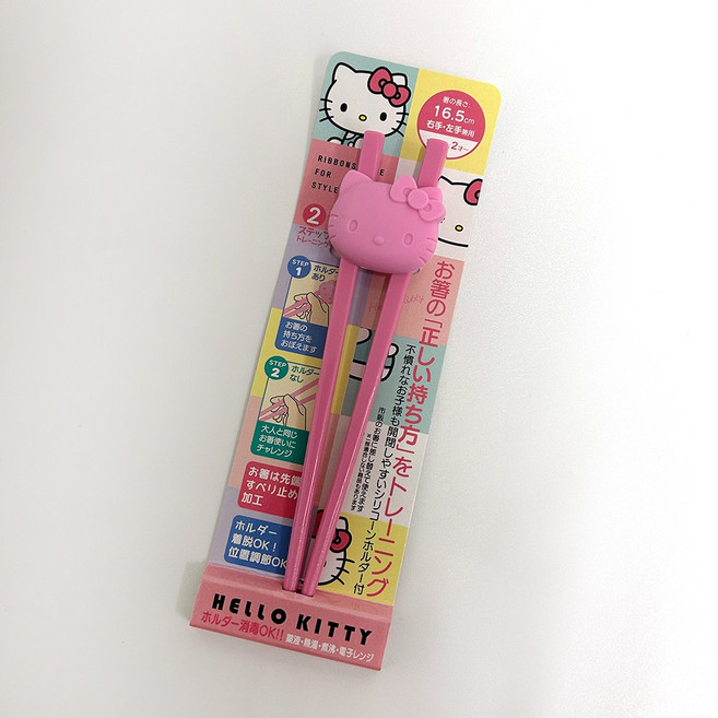 일본 산리오 헬로키티 캐릭터 교정 젓가락 연습, 핑크, 1개
