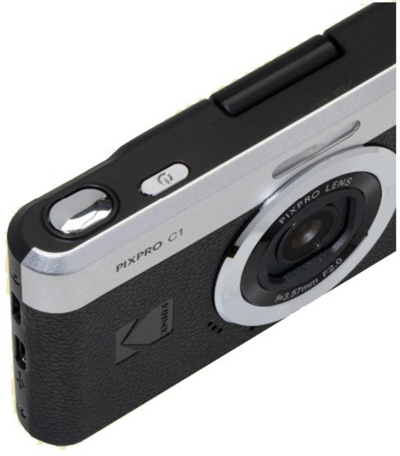 KODAK 柯達 PIXPRO C1 翻轉螢幕數位相機 1300萬畫素 180度翻轉螢幕 輕巧便攜, 黑+64G