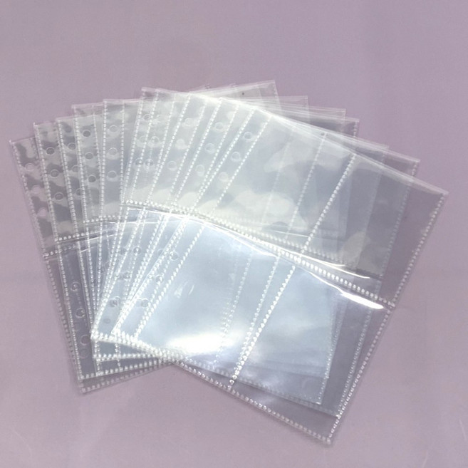 마루마켓_ 내 최애 포토카드를 한눈에 보기 쉽게 보관 하기 좋은 6공 A5 다이어리 포카 양면 4포켓 속지 10P, 10매