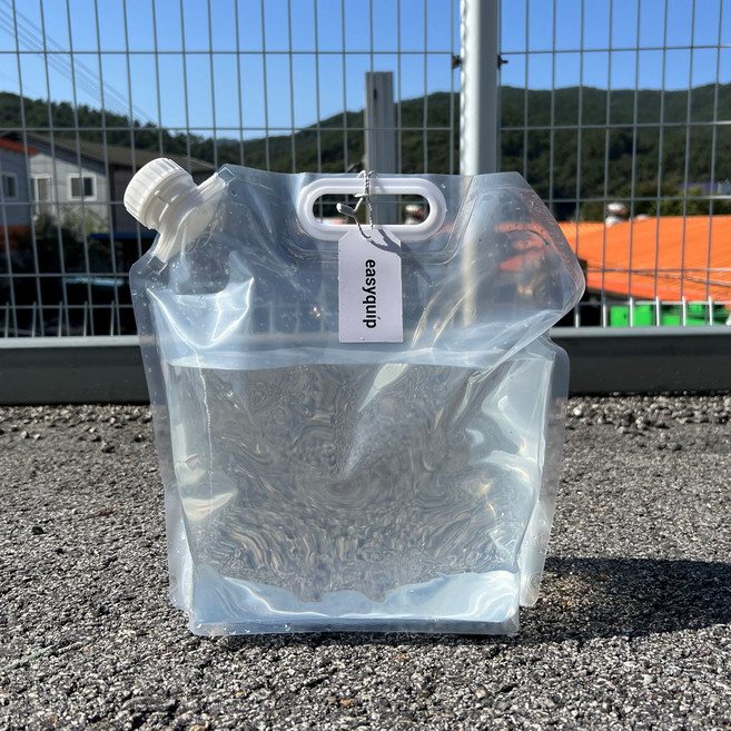 아웃도어 캠핑 차박 워터백 휴대용 접이식 물주머니, 5L, 1개