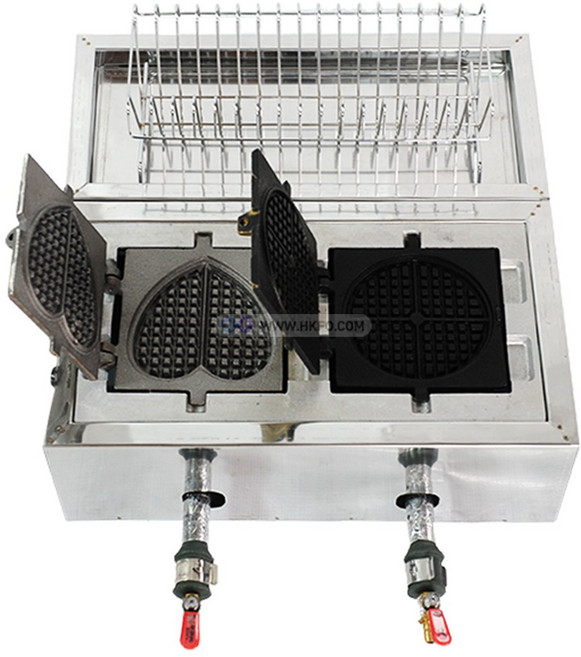 LPG용 국내산 가스식 업소용 2추 하트 와플 기계