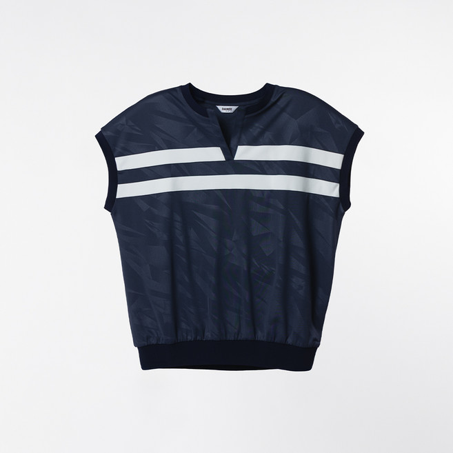 DANEE 絲質無袖上衣 條紋設計