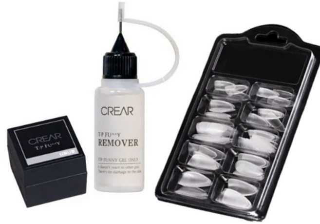 크레아 티퍼니젤 네일팁접착제 세트 손톱연장, 1세트, 패키지 B