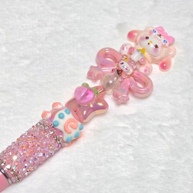 볼펜꾸미기 캐릭터 수제 볼펜 완제품 4종, 1개, 진핑크 강아지