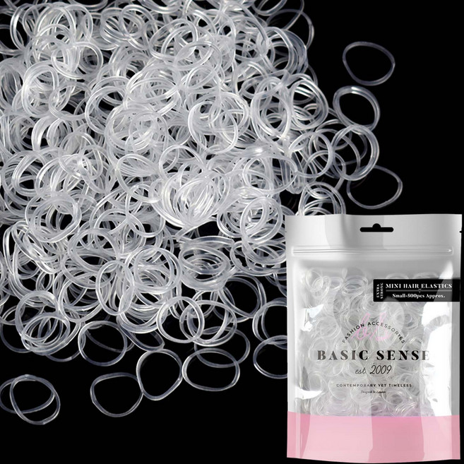 베이직센스 여아 대용량 고무줄 머리끈 세트