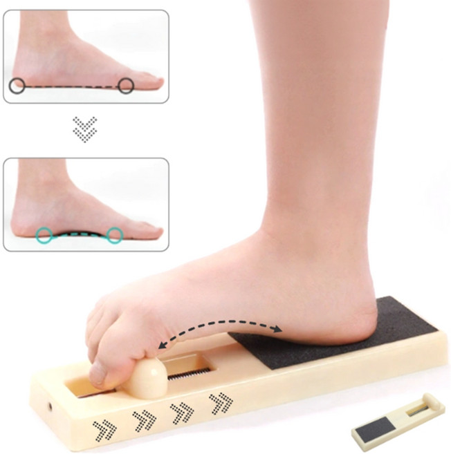 이숍 발아치 평발 교정 운동기 족저근막 발목강화 스트레칭, 베이지, 1개