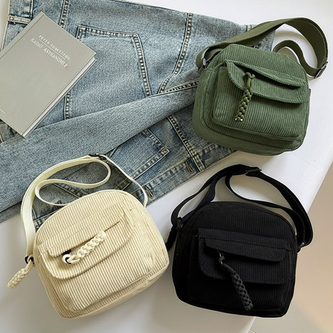 가나다라 코듀로이 미니 크로스백