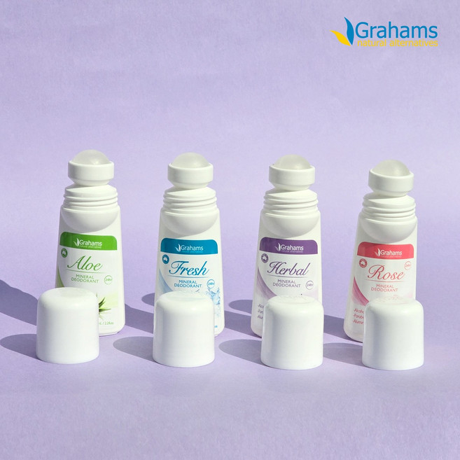 그라함스 내추럴 미네랄 데오드란트 허브 롤온 65mL(택1) 내추럴100%, 프레쉬, 1개, 65ml