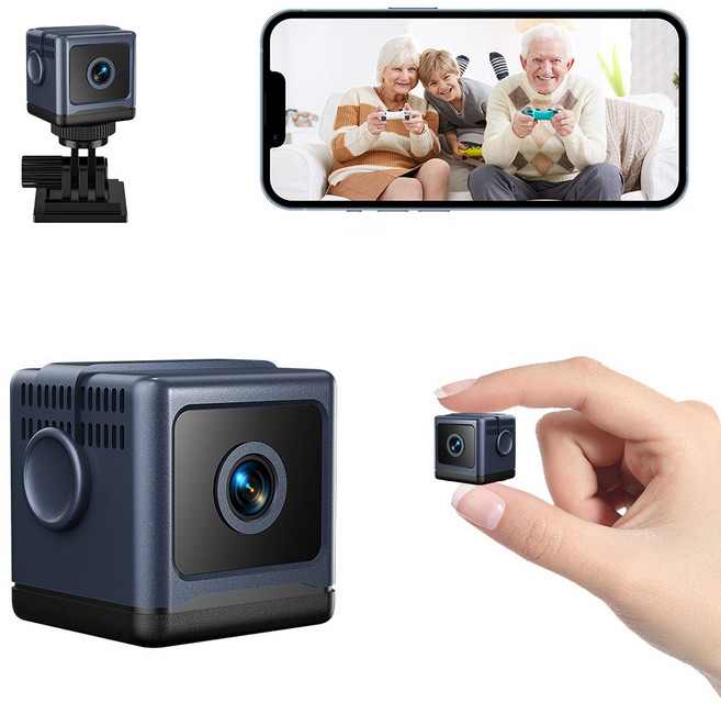 Raniz 초소형 미니 카메라 대용량 배터리 장시간 사용 HD 고화질 모션감지 스마트폰 실시간 확인 1/4 나사홀 지원, 1개, W03