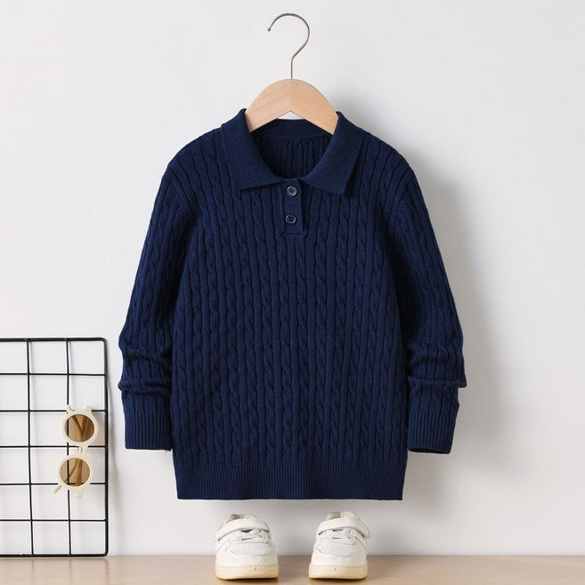 루비키즈 여아 남아 주니어 봄 가을 겨울 케이블 카라 니트 S117