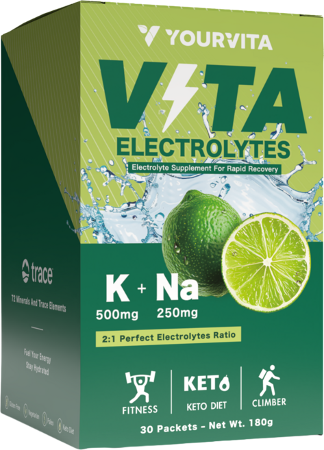 YOURVITA VITA 電解質補充飲 運動恢復 2:1 完美電解質比例, 6g, 30個