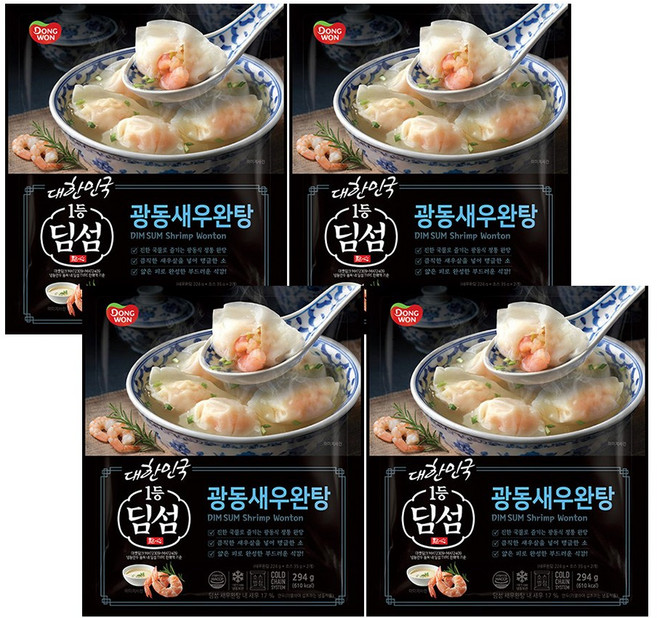 동원 딤섬 광동 새우 완탕, 4개, 294g