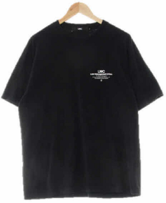 엘엠씨 4799 lmc 블랙 프린팅 면혼방 라운드반팔티 [L] 수지네 구제