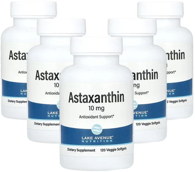 레이크 에브뉴 뉴트리션 아스타잔틴 10mg 120채식 소프트젤, 120정, 5개 - 쿠팡