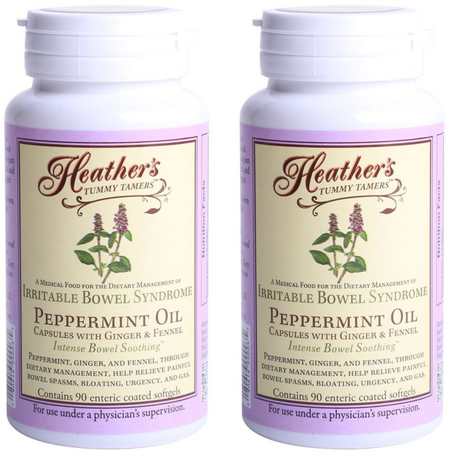 헤더스터미케어 페퍼민트 오일 엔터릭 코티드 소프트젤, 90캡슐, 2개
