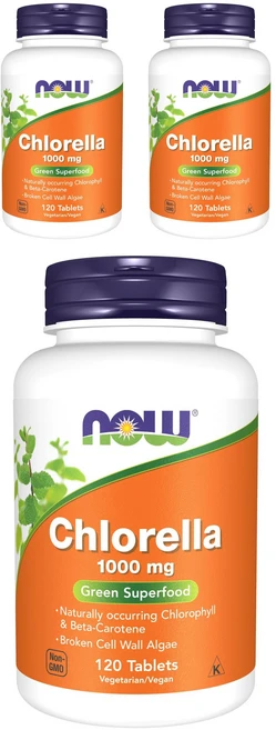 나우푸드 클로렐라 1000mg 타블렛, 120정, 3개 - 쿠팡