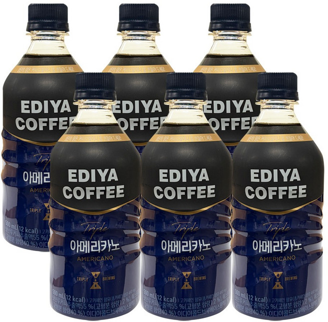 이디야 트리플 아메리카노, 500ml, 6개