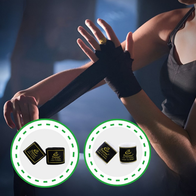 복싱핸드랩 권투 붕대 손목 부상방지 스트랩 3m 5m 한쌍 킥복싱 무에타이, 블랙 3m (한쌍), 1개