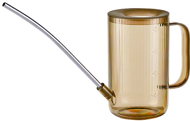 미미네아쿠아 스테인레스 원예 물조리개 1L (브라운), 1개