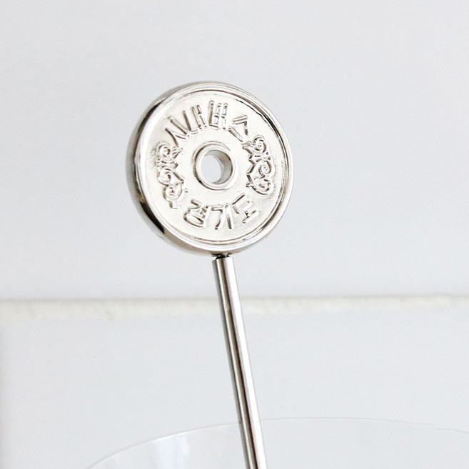 스텐304 토큰 실버 롱 머들러 티스푼 빈티지 소품 커피스틱, 1개